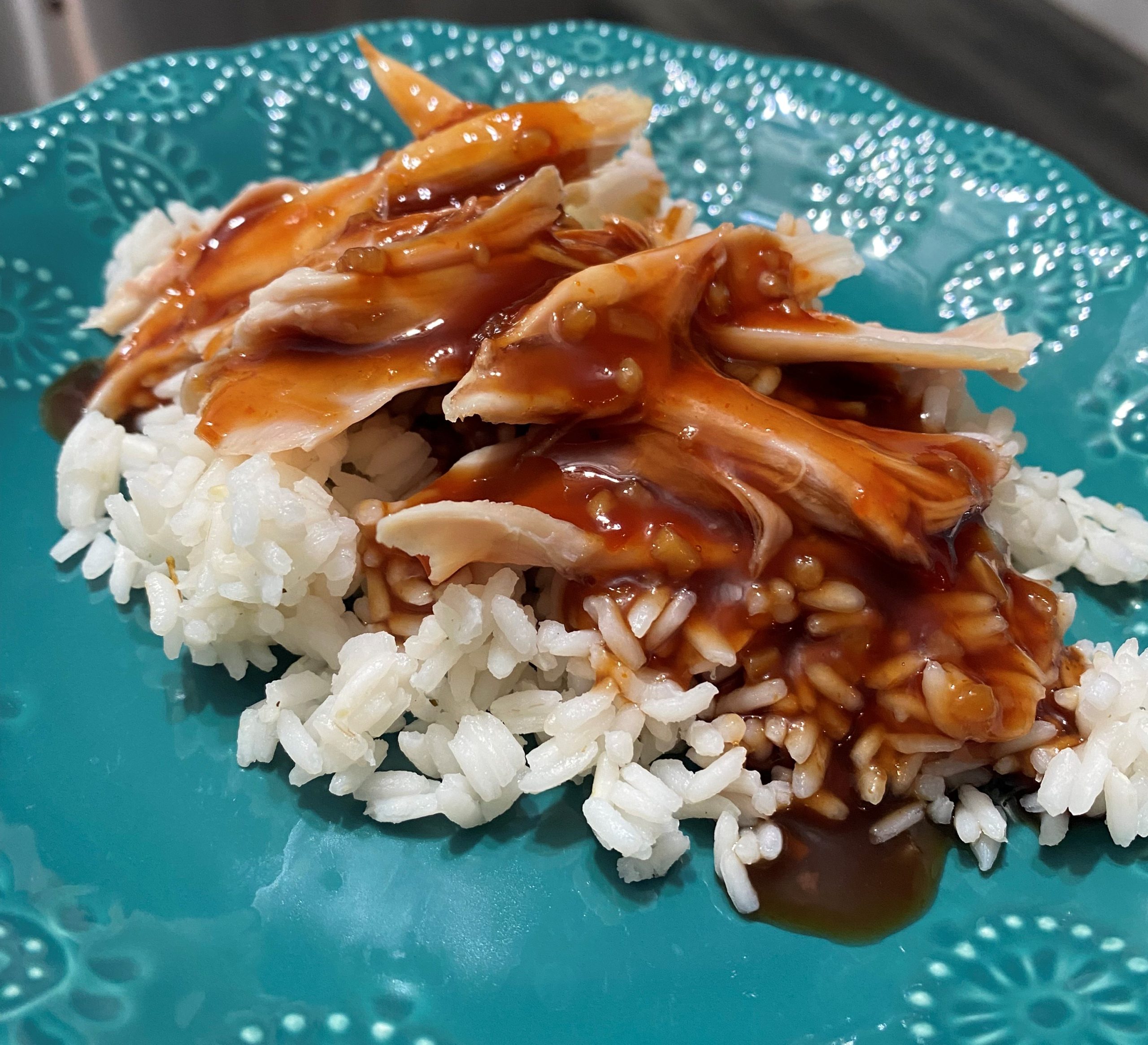 Honey Garlic Chicken over Rice – Instant Pot Recipe